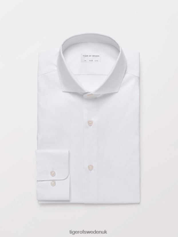 Farrell 5 Shirt 090-Pure white Men FPPBPZ61 Tiger of Sweden Clothing