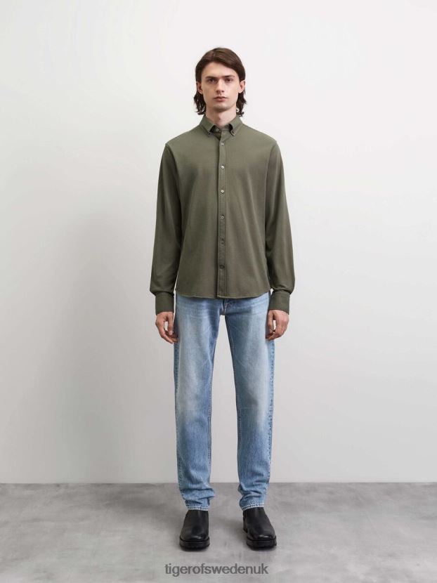 Fenald Shirt 1N-DUSTY GREEN Men FPPBPZ69 Tiger of Sweden Clothing