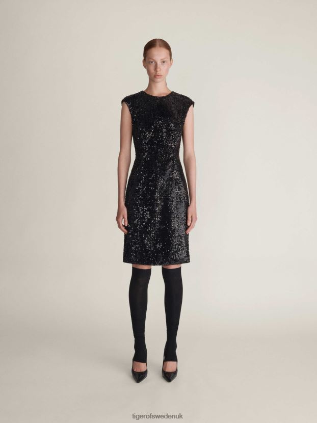 Azha Dress 08R-MIDNIGHT BLACK Women FPPBPZ269 Tiger of Sweden Clothing
