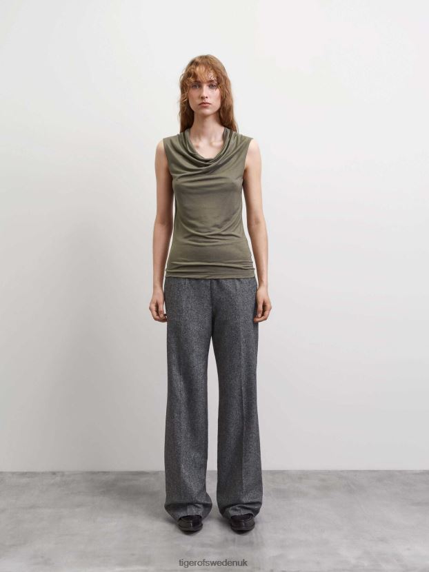 Jela Top Dusty-green Women FPPBPZ301 Tiger of Sweden Clothing