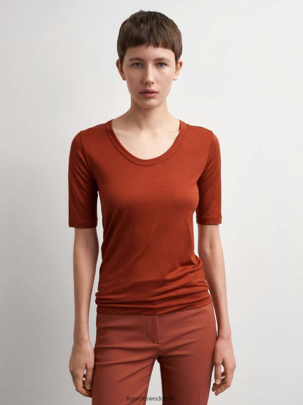 Lerna T-Shirt 84M-AMBER ALE Women FPPBPZ278 Tiger of Sweden Clothing