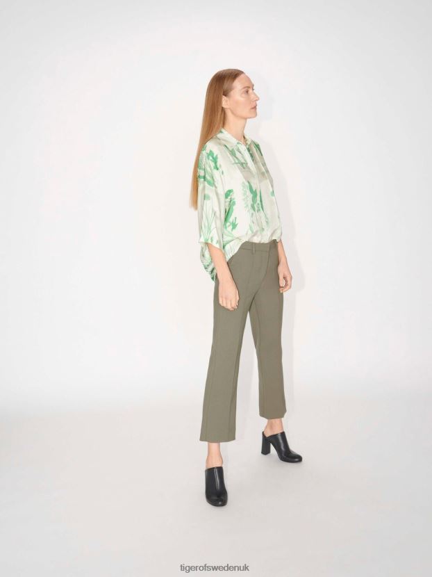 Bari Trousers 4Z4-UTILITY GREEN Women FPPBPZ344 Tiger of Sweden Clothing