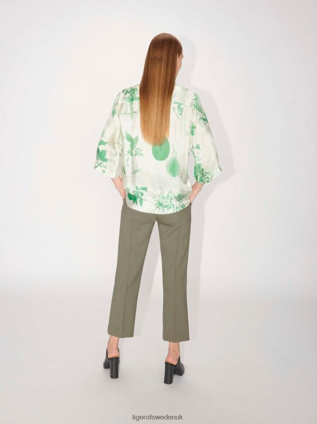 Bari Trousers 4Z4-UTILITY GREEN Women FPPBPZ344 Tiger of Sweden Clothing